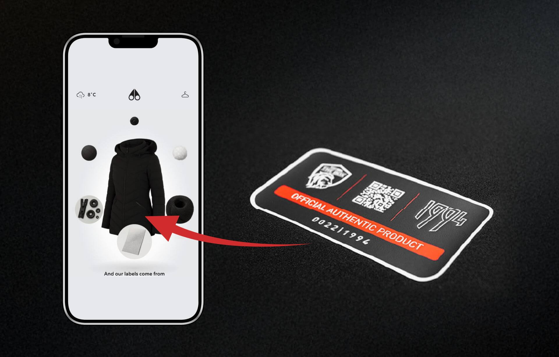 Digital Product Passport DPP in textiles with heat transfers dekoGraphics