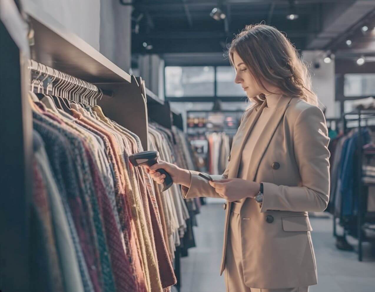 RFID dekoGraphics x r pac CNCT RFID Woman with Scanner