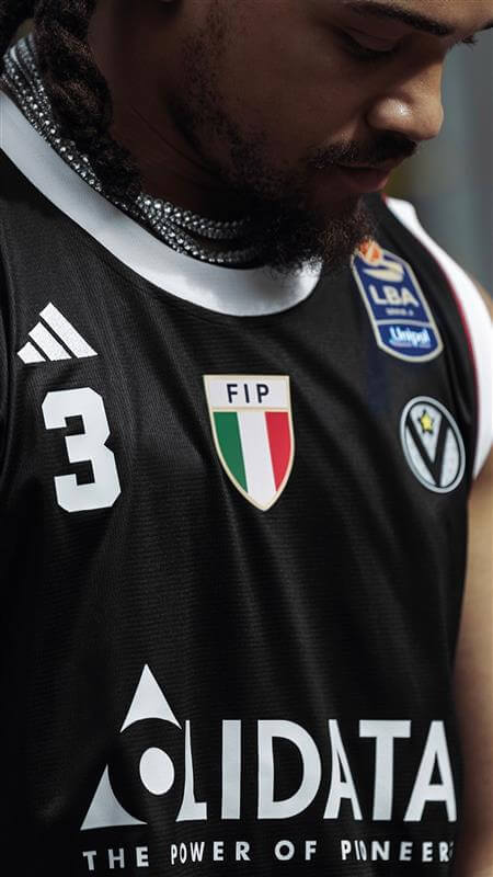 Virtus Bologna Jersey with Heat Transfers by dekoGraphics close up