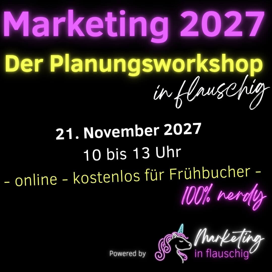 Marketing 2027. Der Planungsworkshop in flauschig