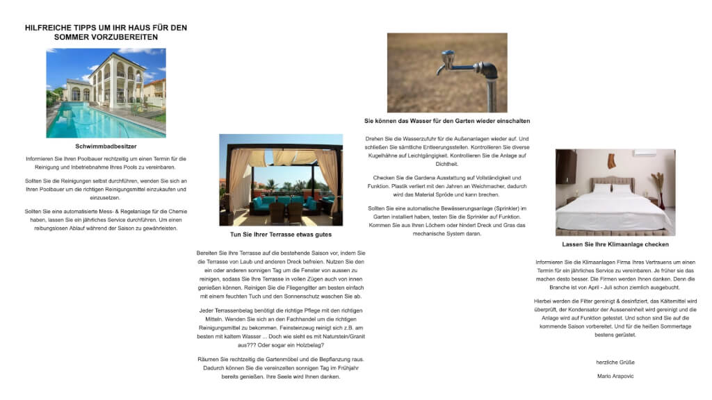 Marios saisonales Email