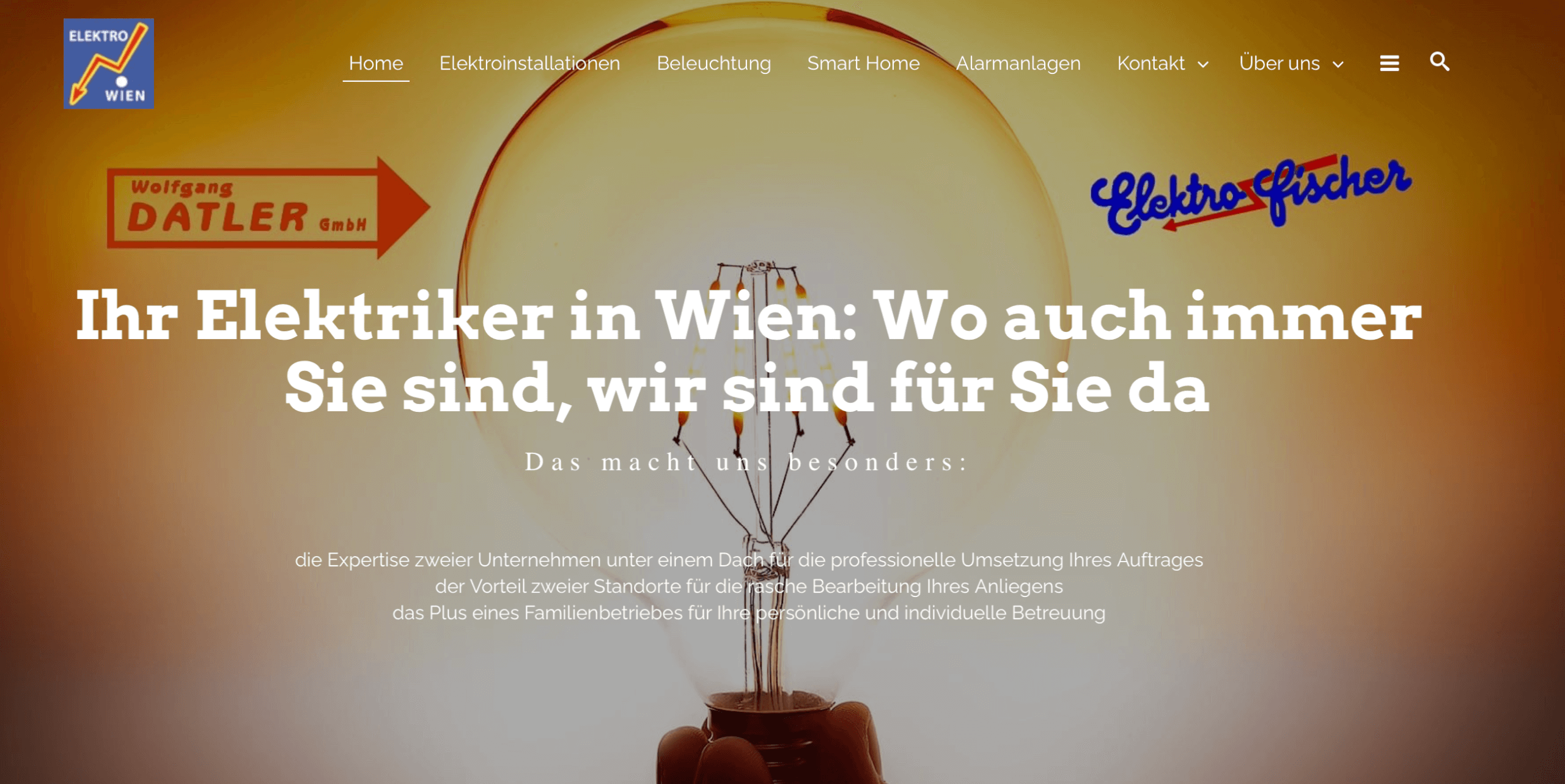 Beispiel Unternehmensseite Belistic