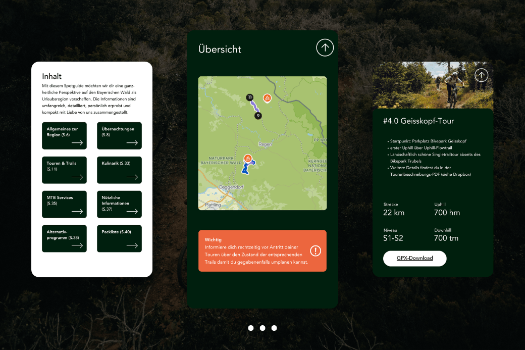 MTB Spotguide Bayerischer Wald Blick in den Guide