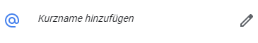 Screenshot des Felds Kurzname hinzufügen in Google MyBusiness
