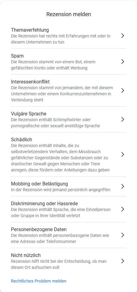 Google Rezension melden 2026