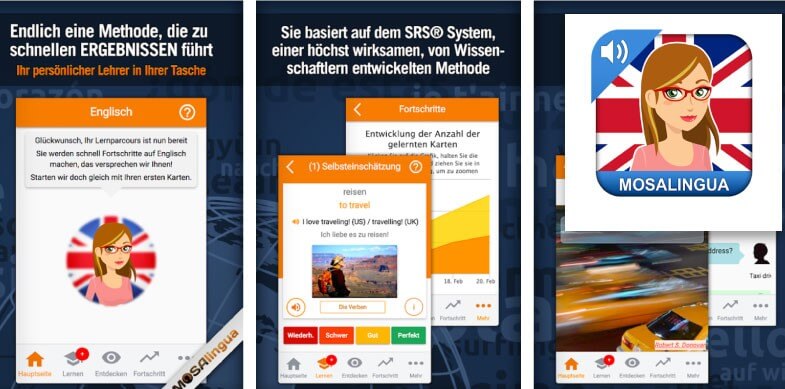 MosaLingua als Englisch Lernen App