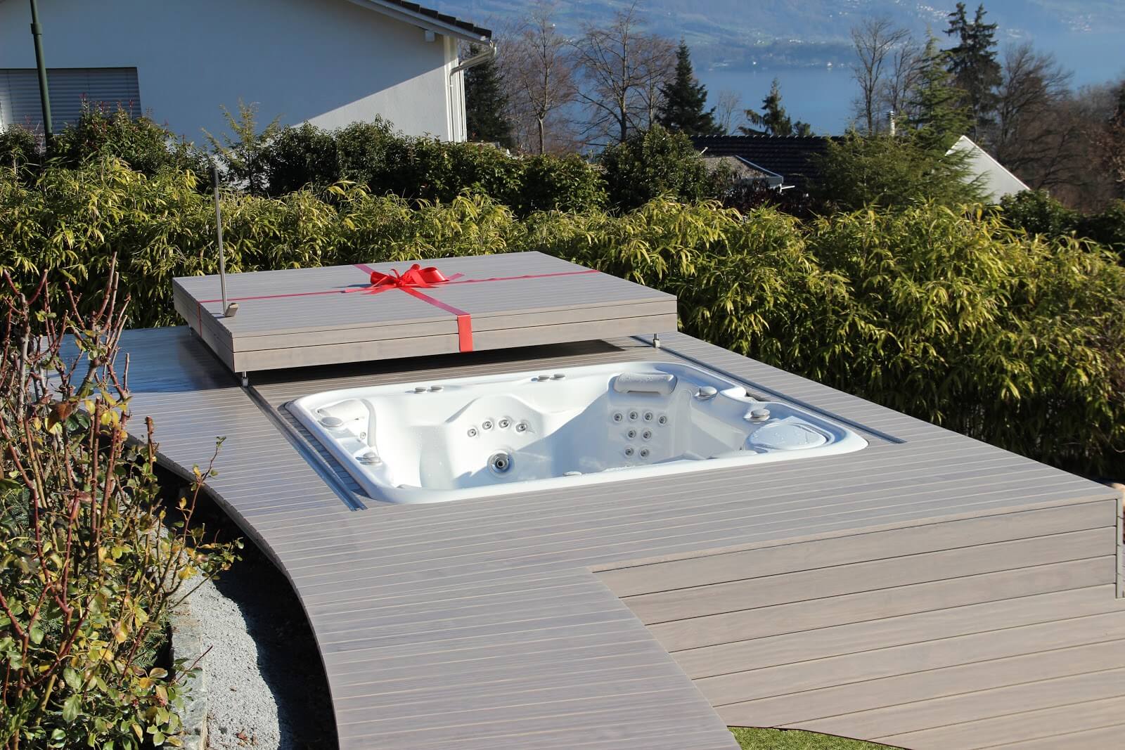 Whirlpool Abdeckung Holz Geschenk