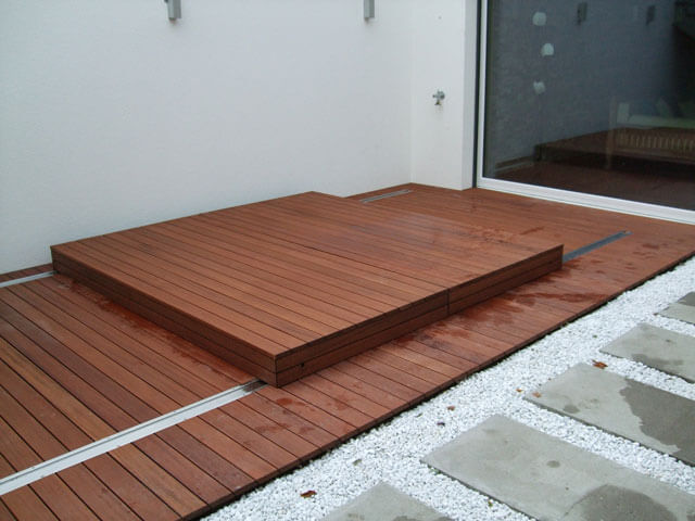 Whirlpool Abdeckung Holz Garten