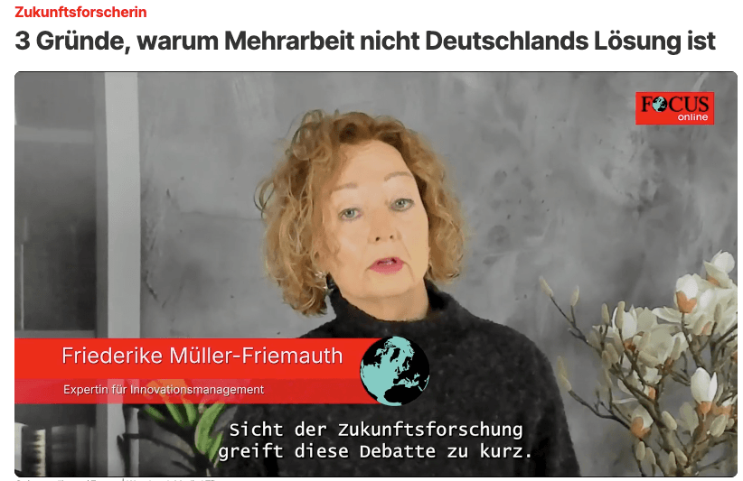 Artikel von Friederike Müller-Friemauth zu Arbeit, Führung und Zukunft der Organisation