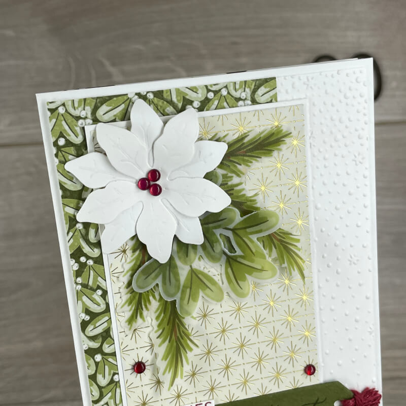 stampin up gruen goldene weihnachten grusskarte 8