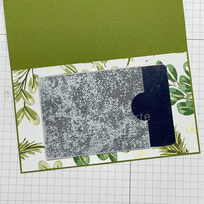 stampin up gruen goldene weihnachten gutscheinkarte mit banderole 3