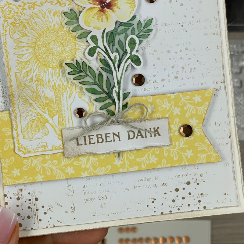 kreativset vintage gruesse von stampin up karte 1 detail