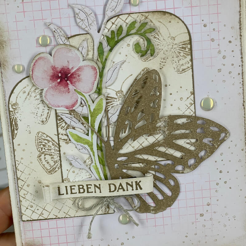 kreativset vintage gruesse von stampin up karte 2 detail