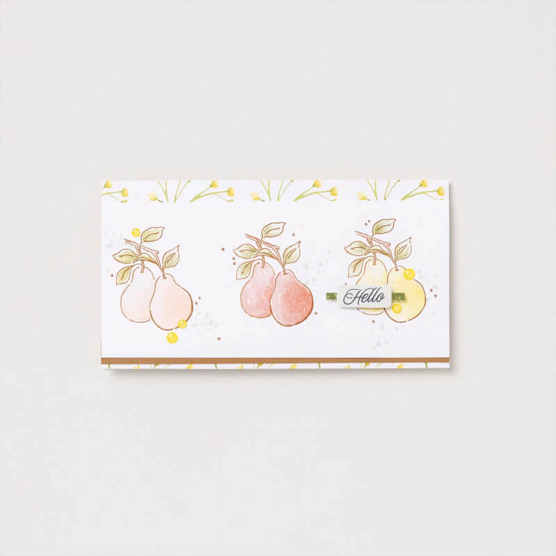 Karte mit drei Birnen