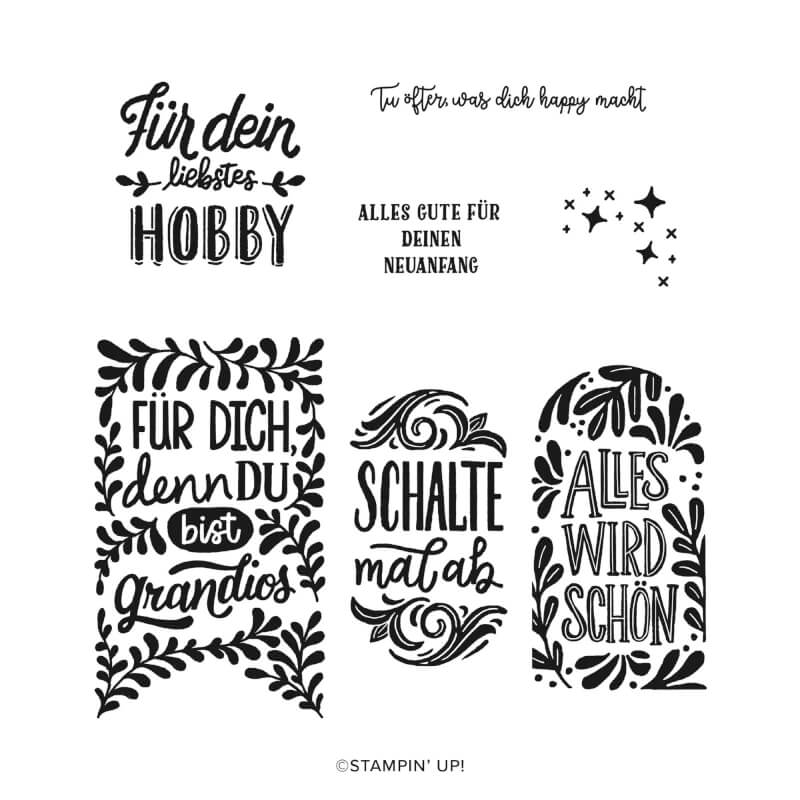 die Motive eines Stempelsets sind abgebildet