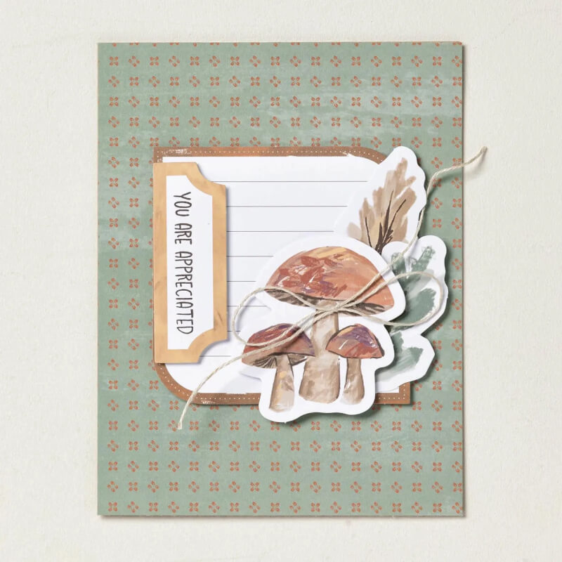Besonderes Designerpapier Bunte Herbstzeit, Kartenbeispiel