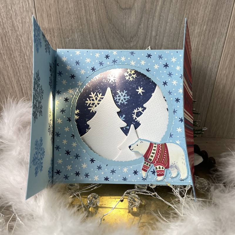Lichterkarte zum Aufstellen basteln