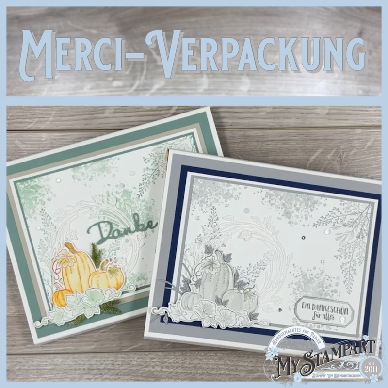 Danke sagen mit einer herbstlich verhüllten Merci-Schokolade