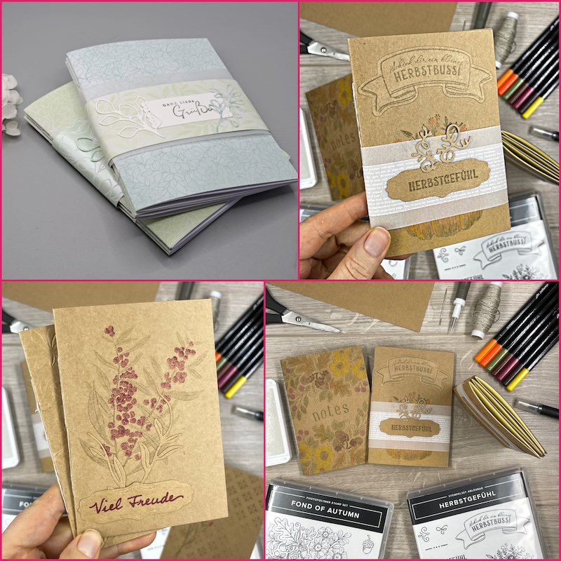 Notizhefte DIY - mit Kartensets kreativ basteln
