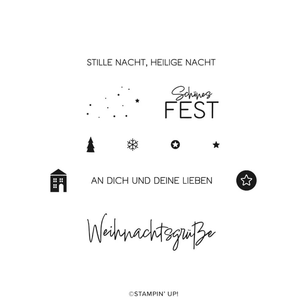 Kreativset Schöne stille Nacht - Klarsichtstempelset