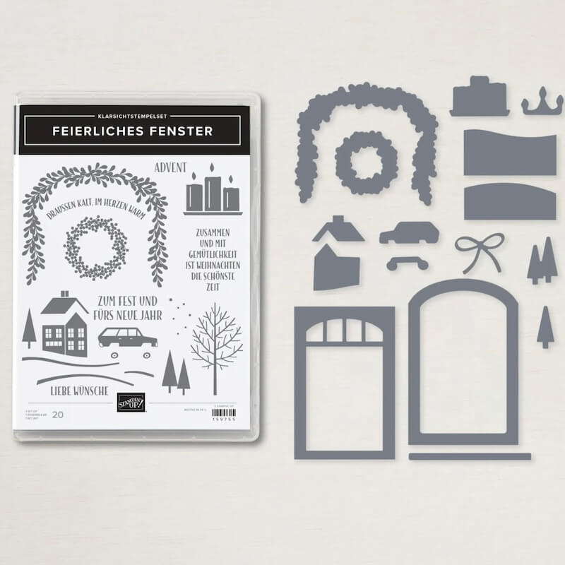 Stampin' Up! Produktpaket Feierliches Fenster mit Stempelset und Stanzformen