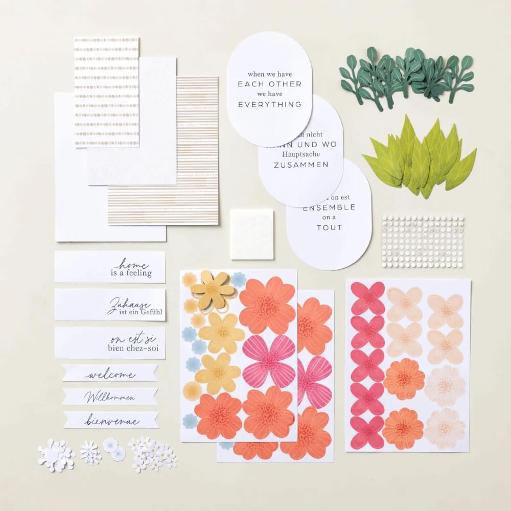 Kreativset Blüten aus Papier - Inhalt des Sets