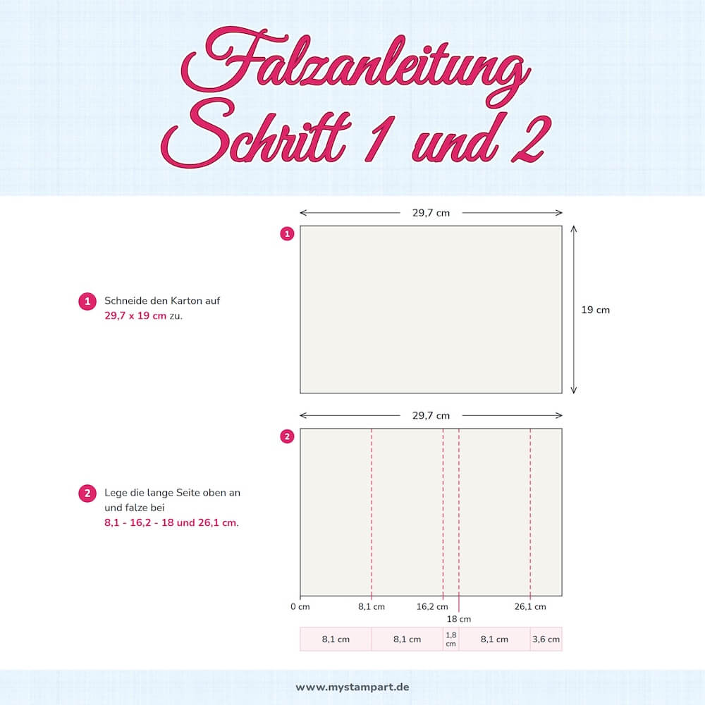 falzanleitung schritt 1 2 mystampart