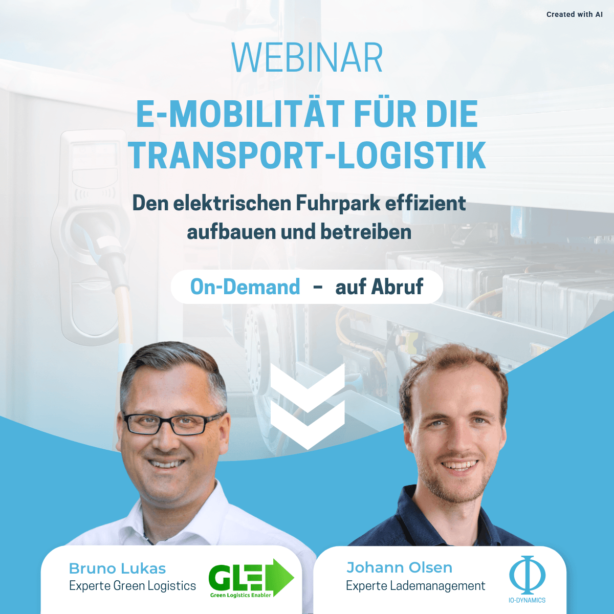 Webinar E-Mobilität für die Transport-Logistik E-Fuhrpark aufbauen