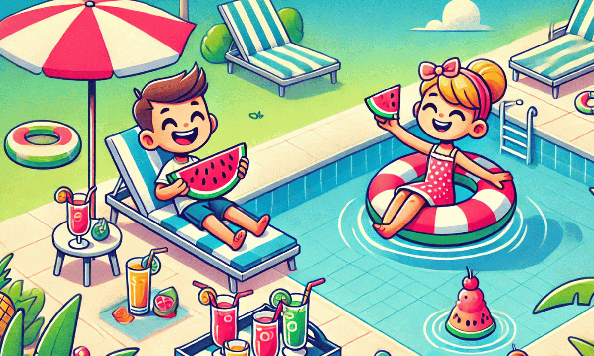 Ein fauler Tag am Swimmingpool