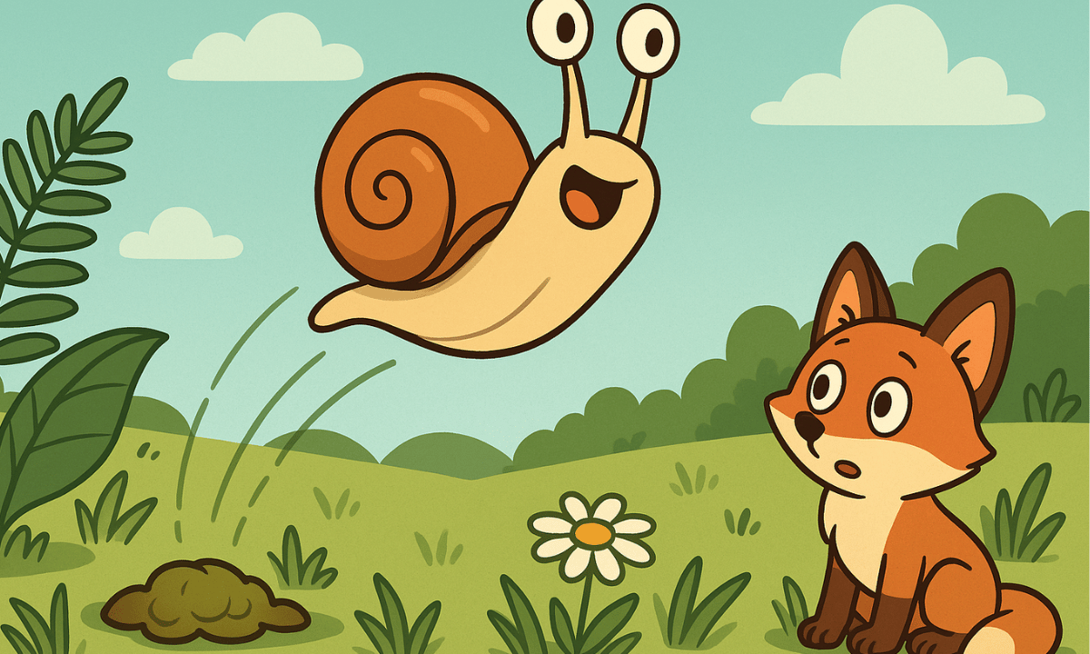 Schnecke Lotte will hüpfen