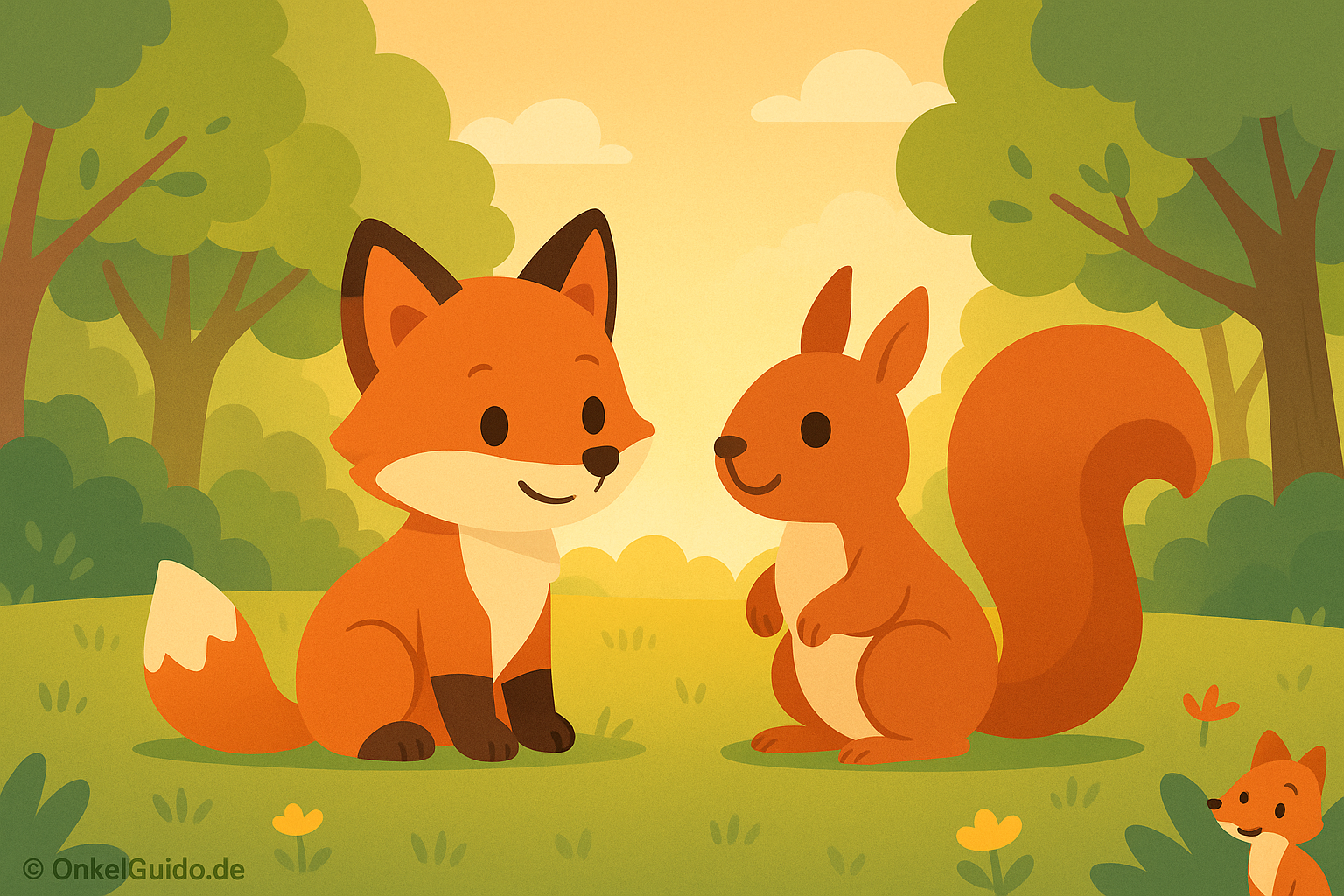 Der kleine Fuchs & das mutige Eichhörnchen Lea