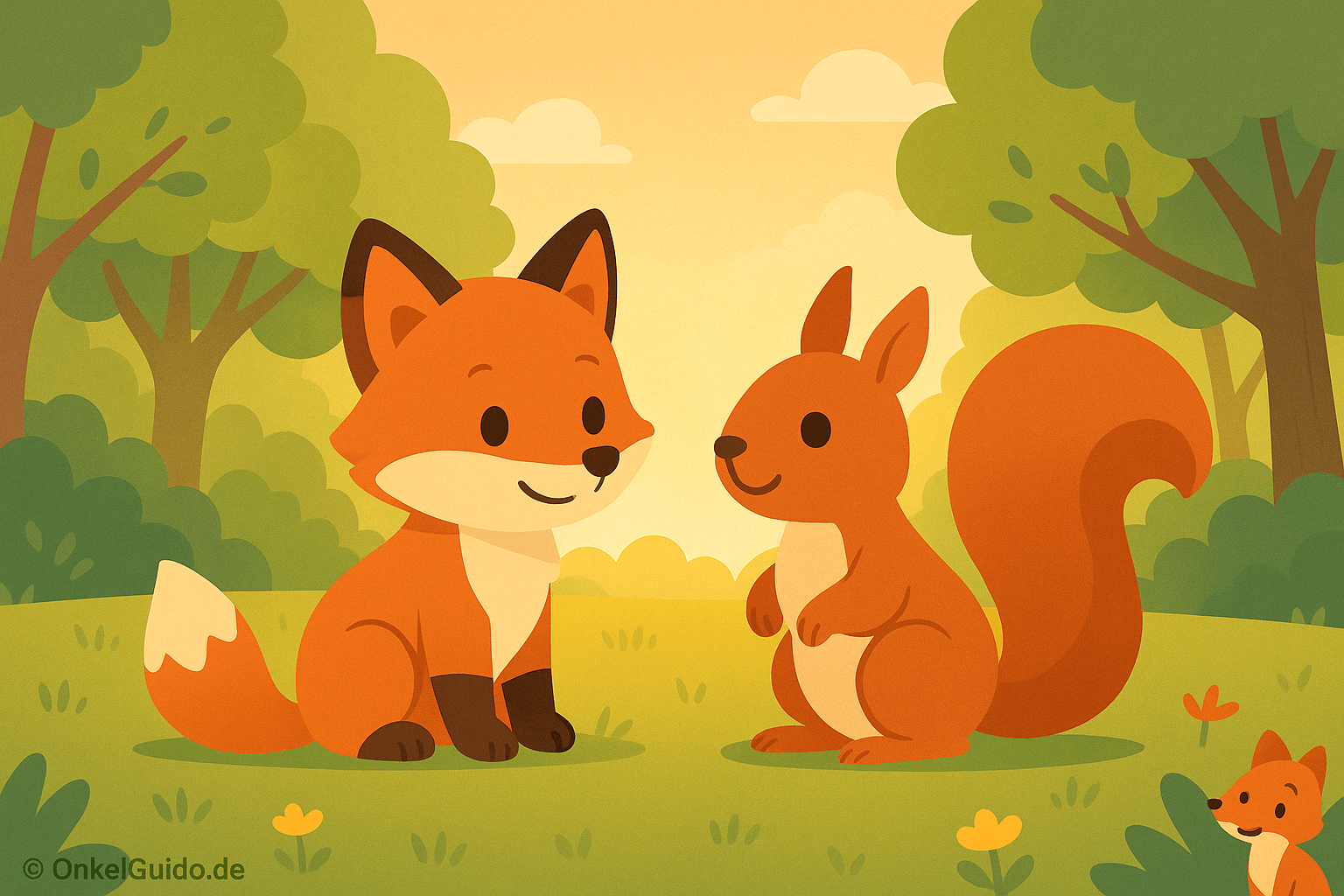 Der kleine Fuchs & das mutige Eichhörnchen Lea