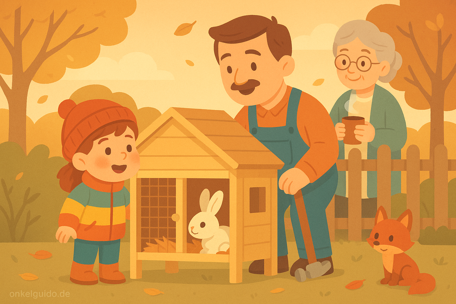 Hase Hoppel bekommt ein Winterhaus