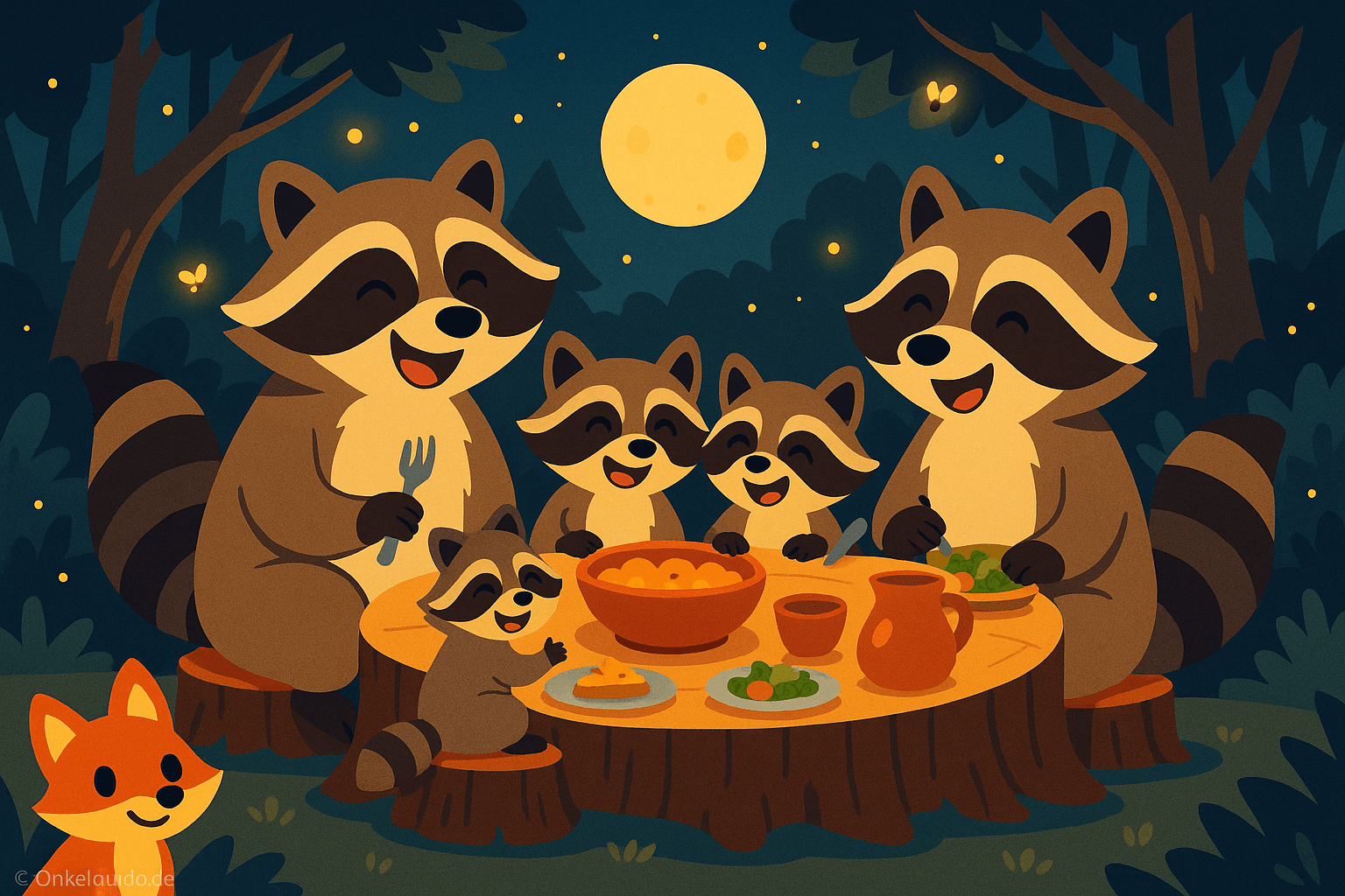 Die lustige Waschbärfamilie & das Abendessen voller Streiche