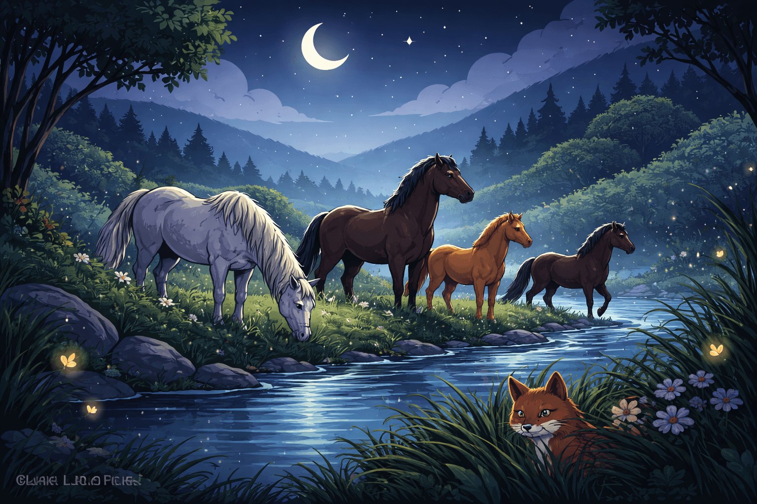 Wilde Pferde im Mondtal