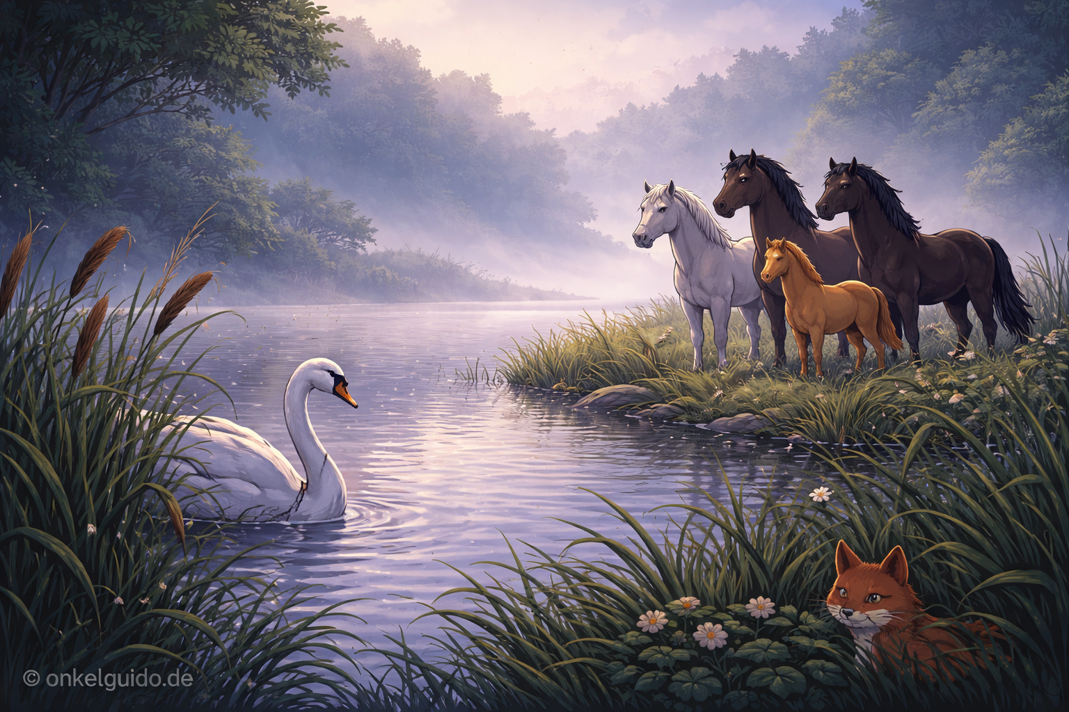 Wilde Pferde am Nebelsee & die leise Angst im Wasser