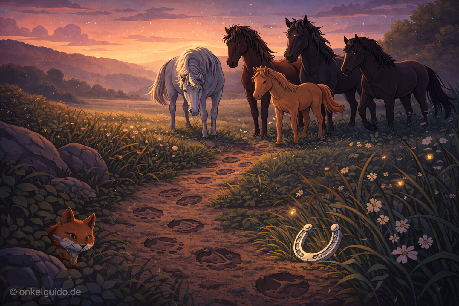 Wilde Pferde & die verlorene Hufeisen Spur