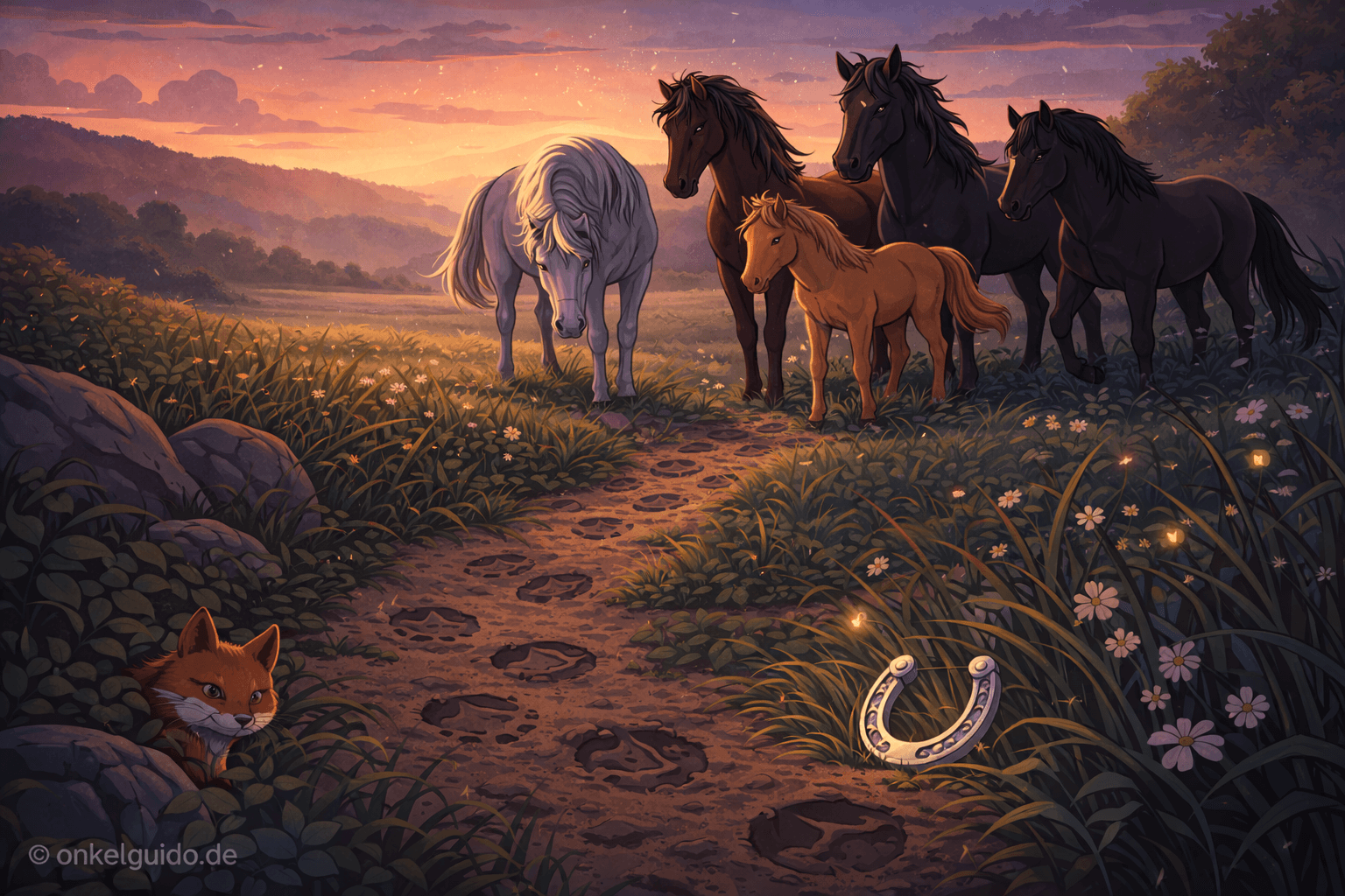 Wilde Pferde & die verlorene Hufeisen Spur
