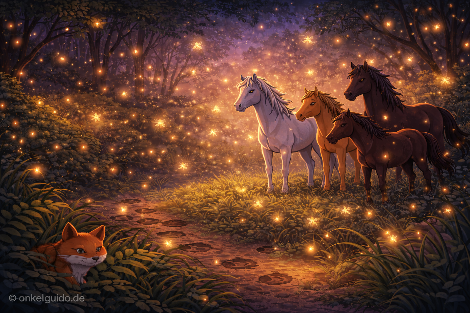 Wilde Pferde & das Feuerwerk aus Glühwürmchen