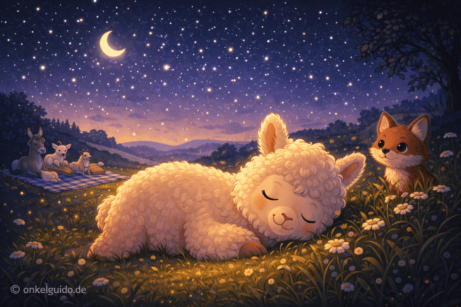 Dennis das Alpaka geht jetzt gerne früh schlafen