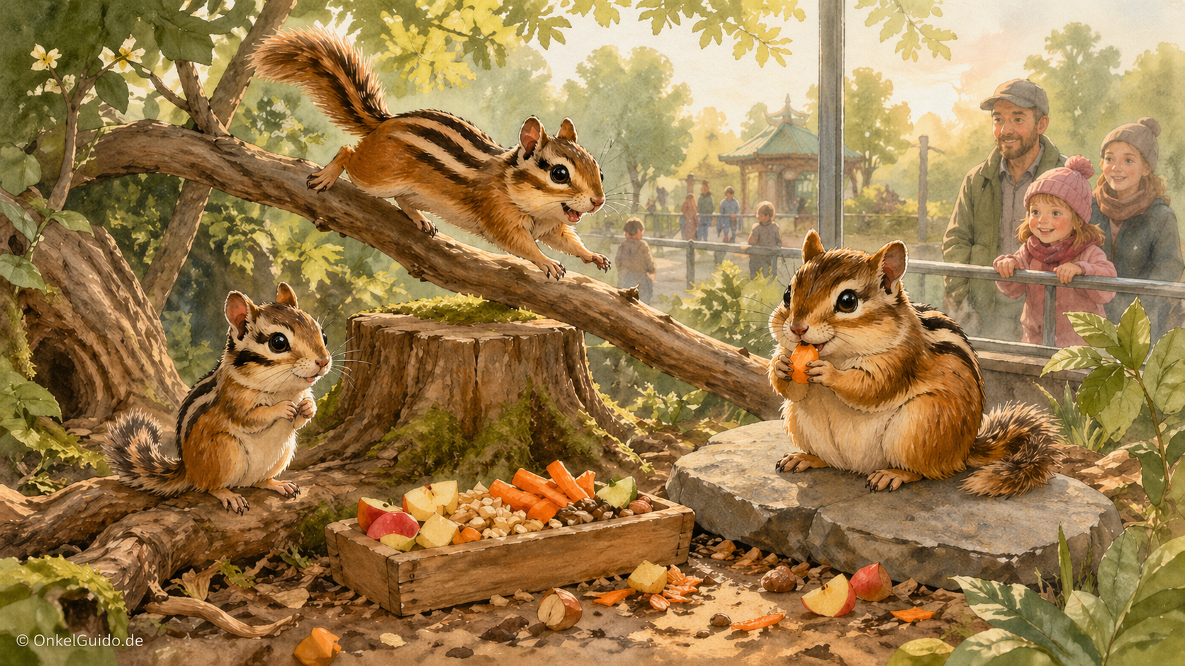 Die kleinen Streifenhörnchen & das Frühstück im Kölner Zoo