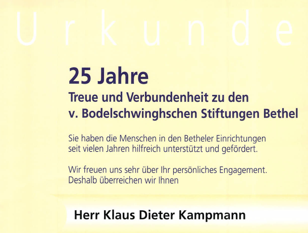 25 Jahre Unterstützung – und plötzlich liegt eine Urkunde im Briefkasten!