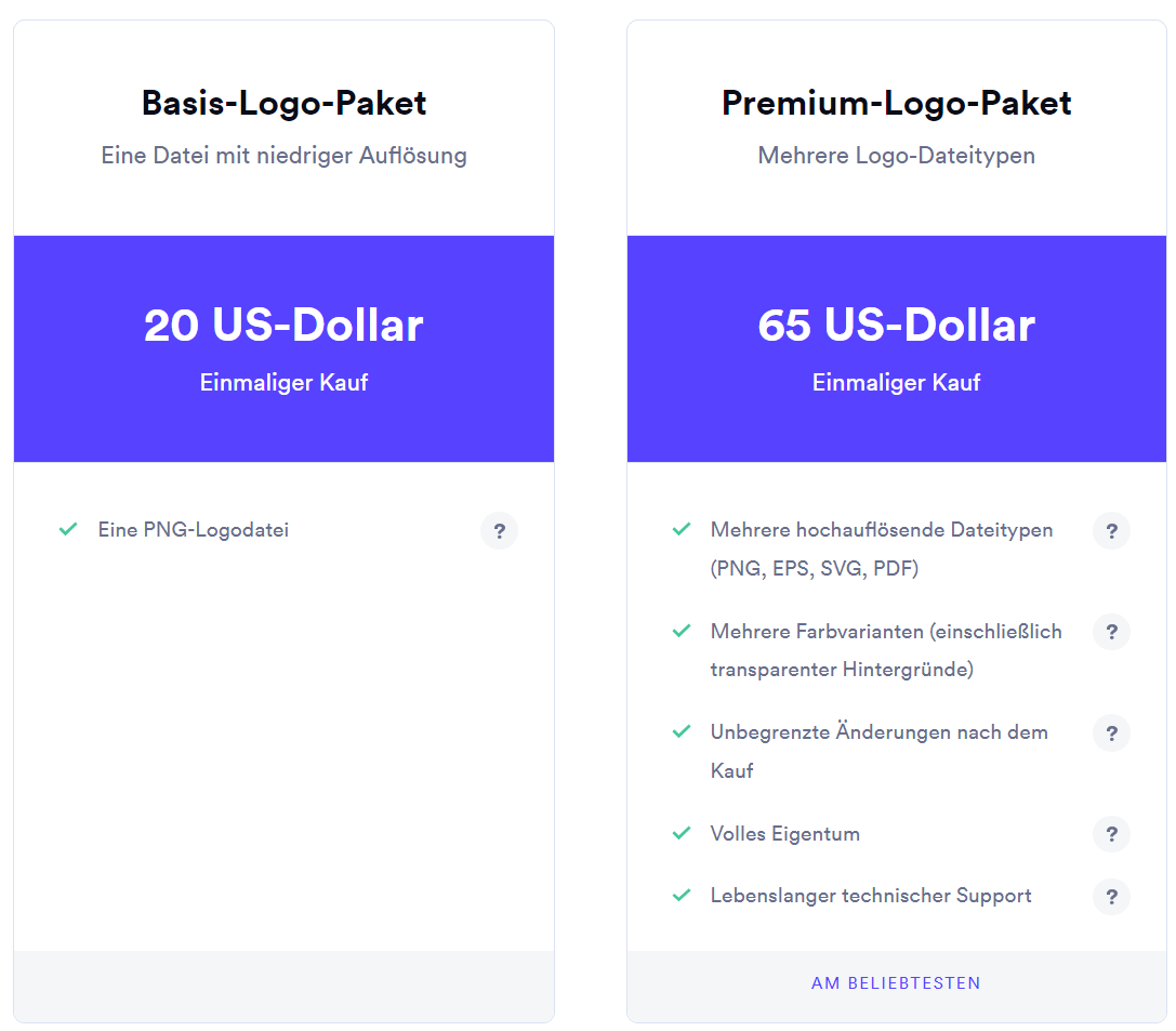 Looka Logo Preise