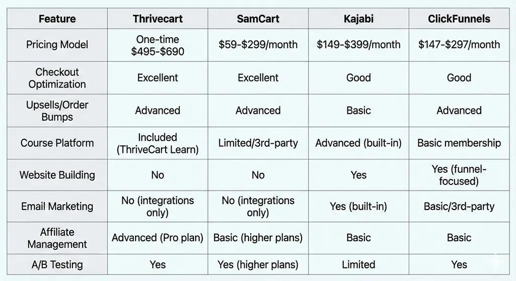 Thrivecart Vergleich