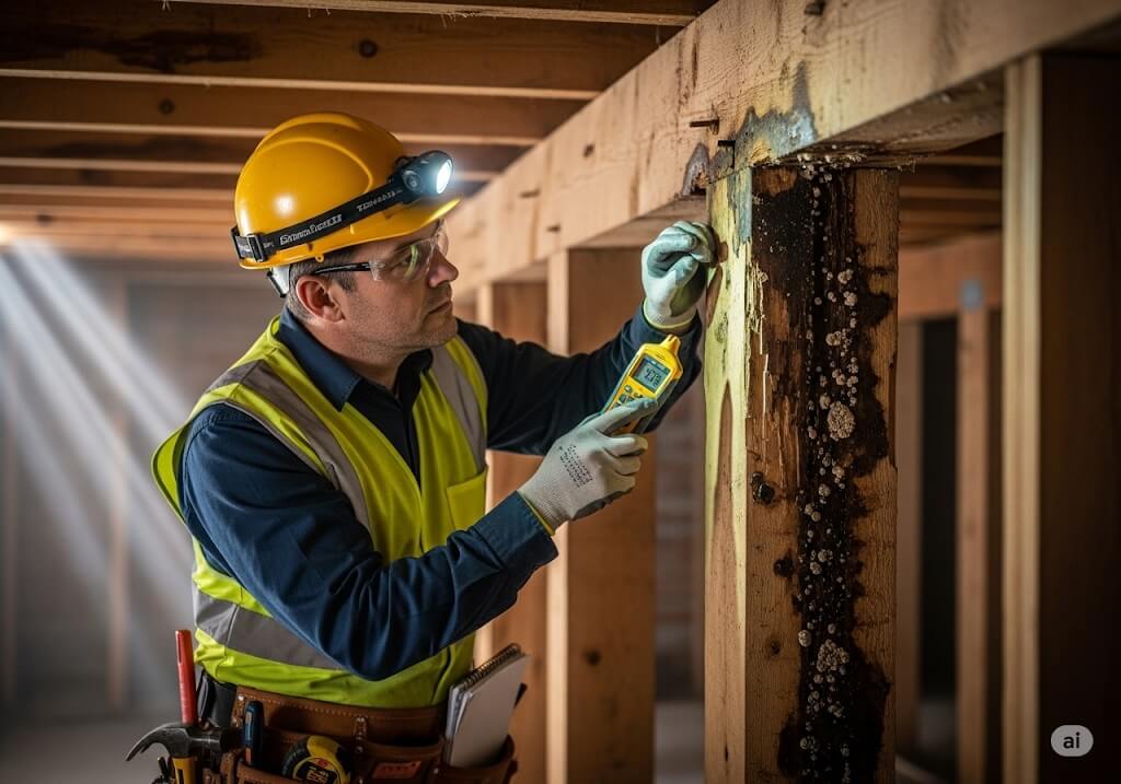 Welcher Gutachter hilft bei Feuchteschäden im Holz/Hybridbau?
