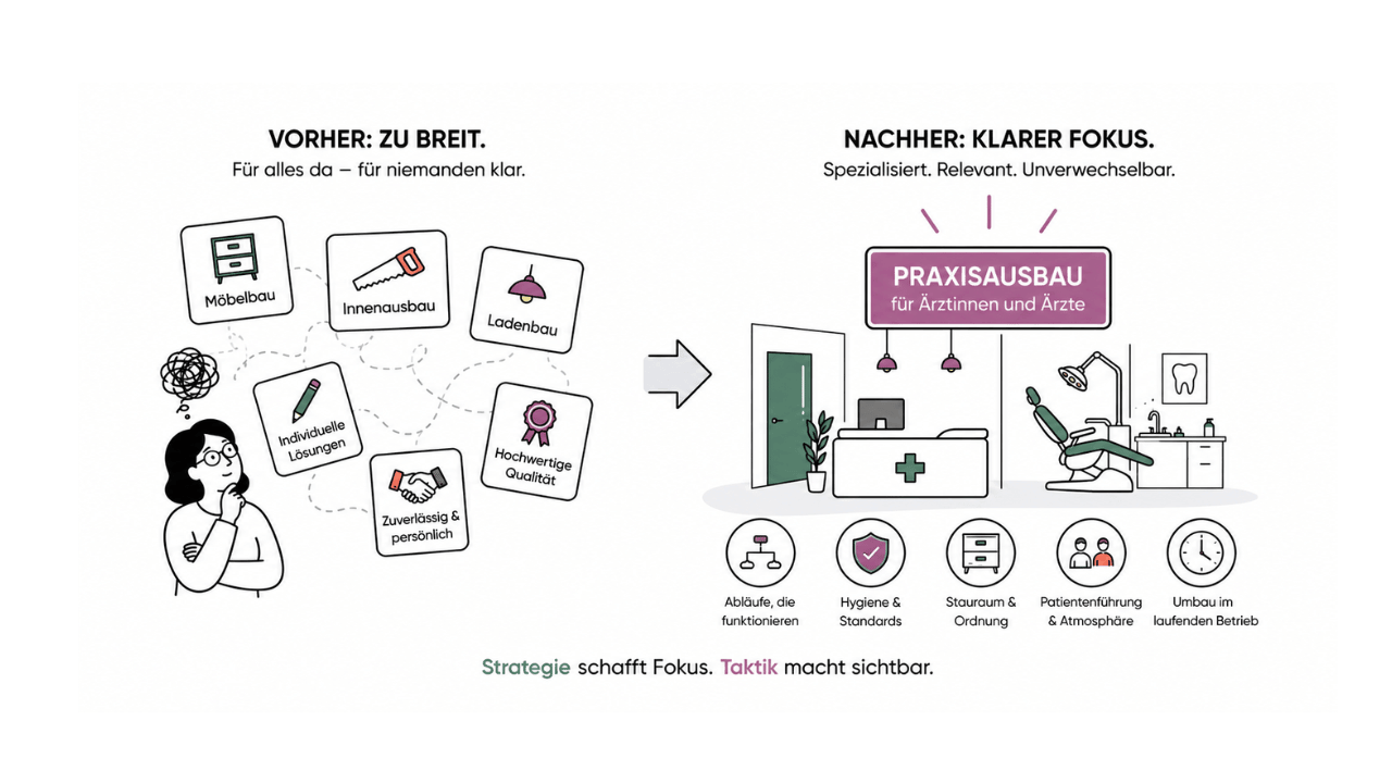 Bild: Von breiter Ansprache zu klarem Fokus.