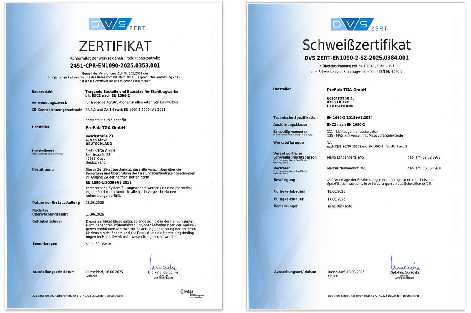 Audit abgeschlossen: PreFab TGA Systembau nach DIN EN 1090 zertifiziert
