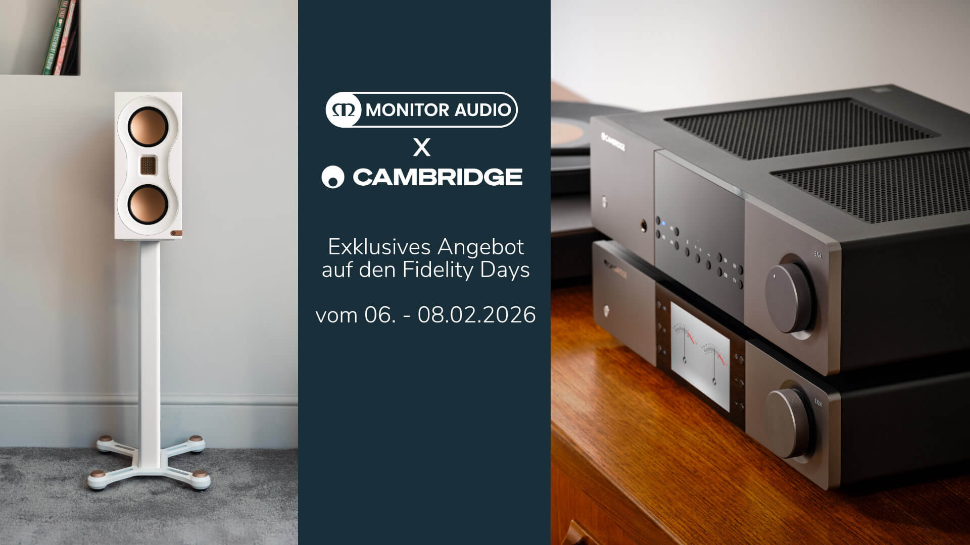 Monitor Audio X Cambridge auf den FidelityDays 2026 ohne Button