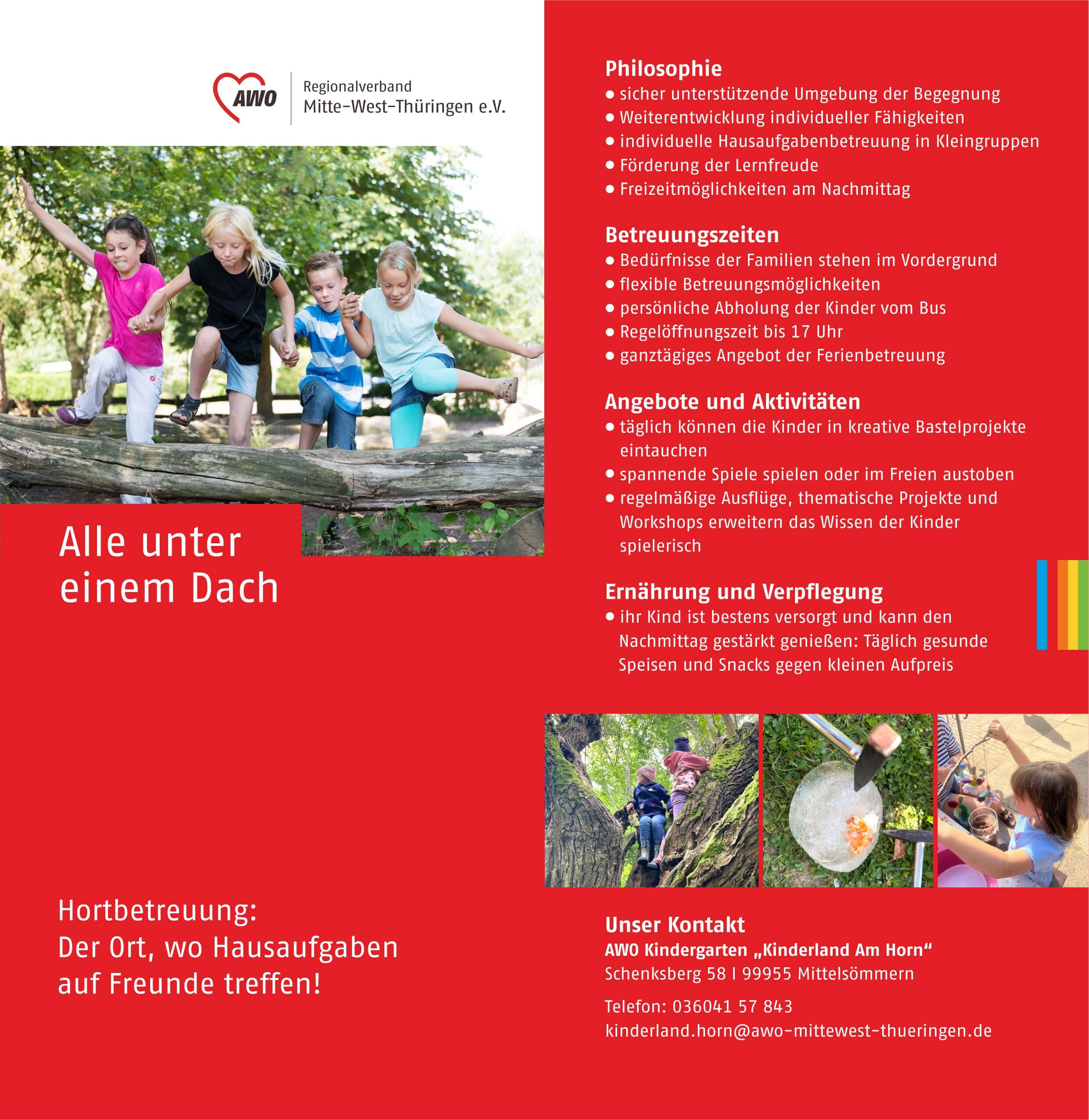 Flyer Kita Kinderland Am Horn Bild final