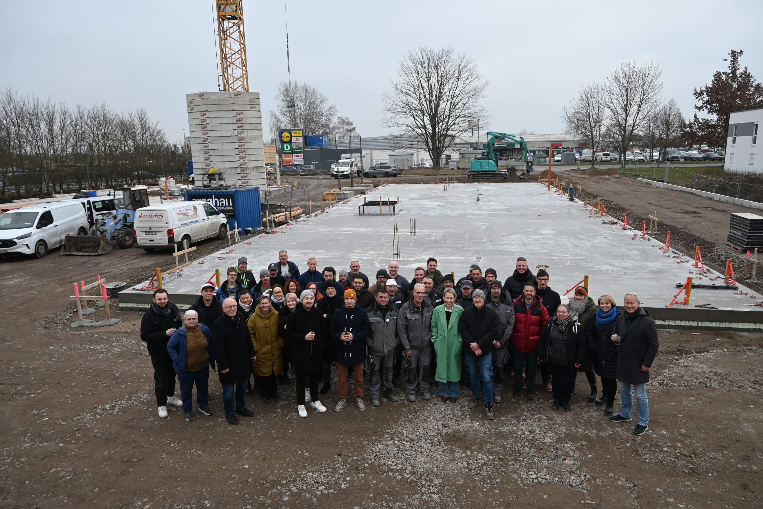Weihnachtlicher Besuch auf der Baustelle des AWO Wohn- und Pflegecampus 
